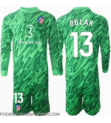 Atletico Madrid Jan Oblak #13 Målmand Udebanetrøje Børn 2024-25 Langærmet (+ Korte bukser)